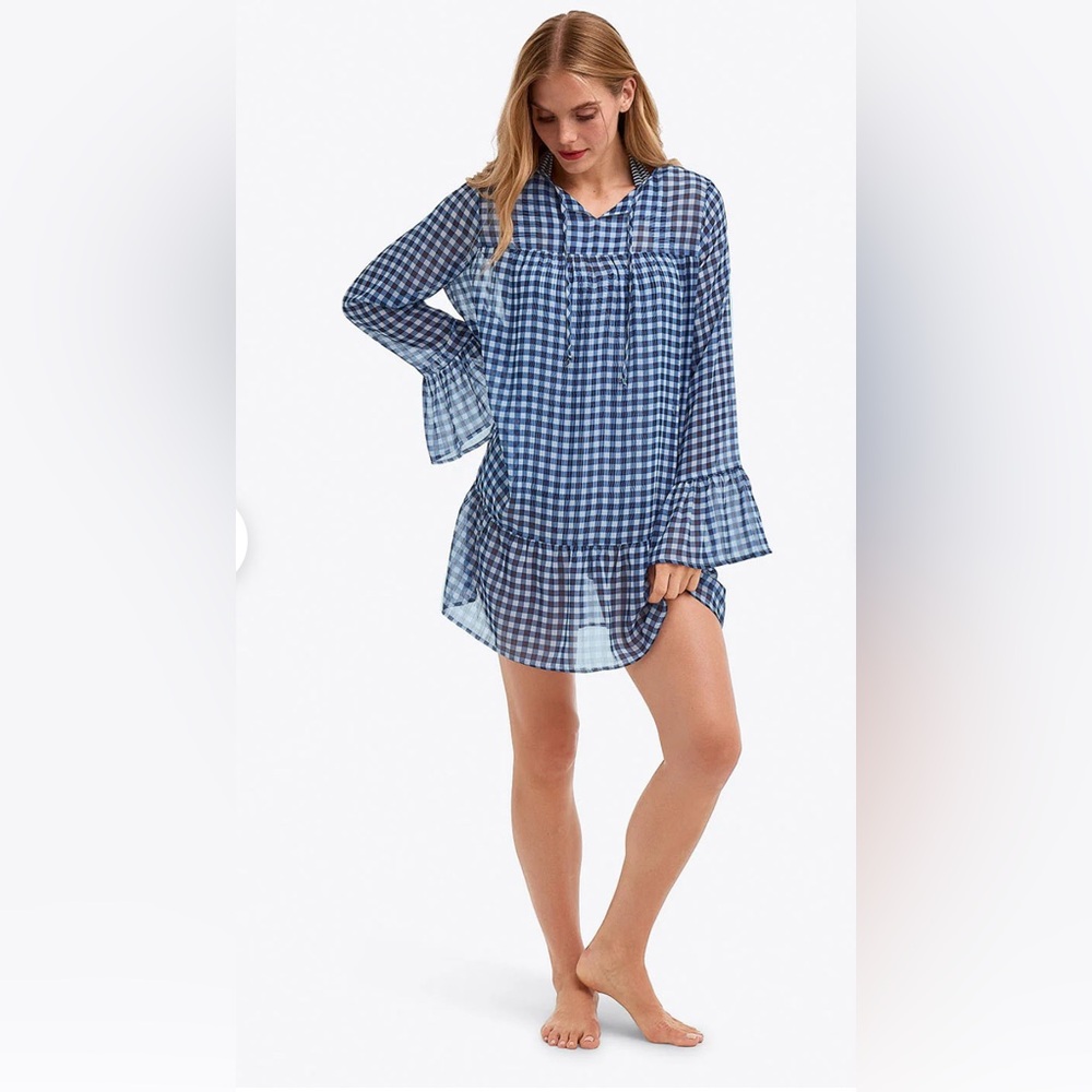 New DRAPER JAMES Gingham Coverup - Size Small